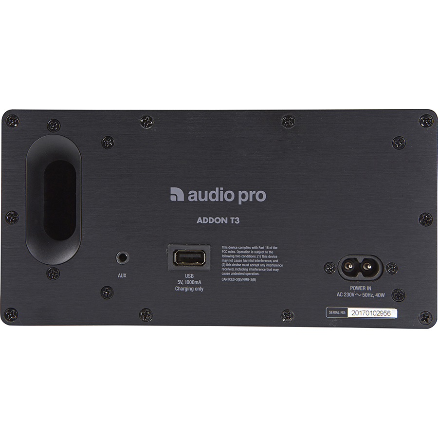 Audio Pro Addon T3+ - Connectique