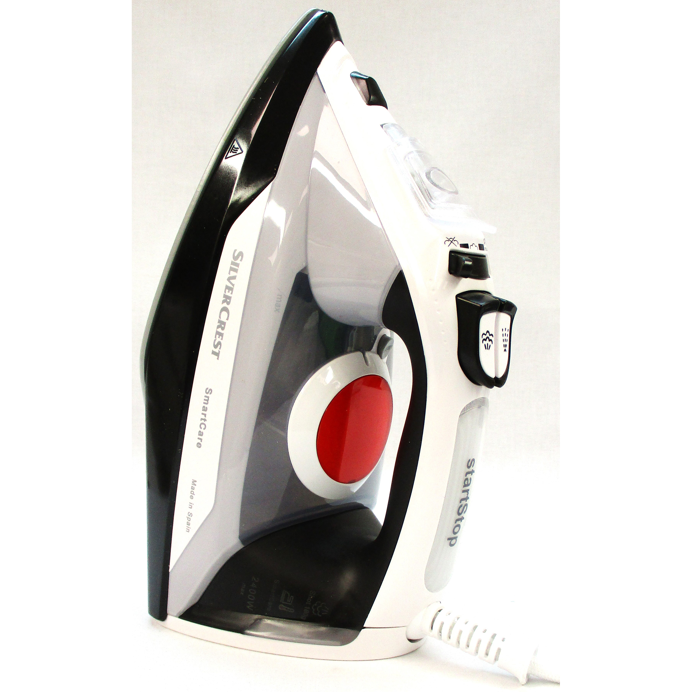SilverCrest (Lidl) Fer à repasser vapeur 420345-2110 - Vue d'ensemble posé sur le talon