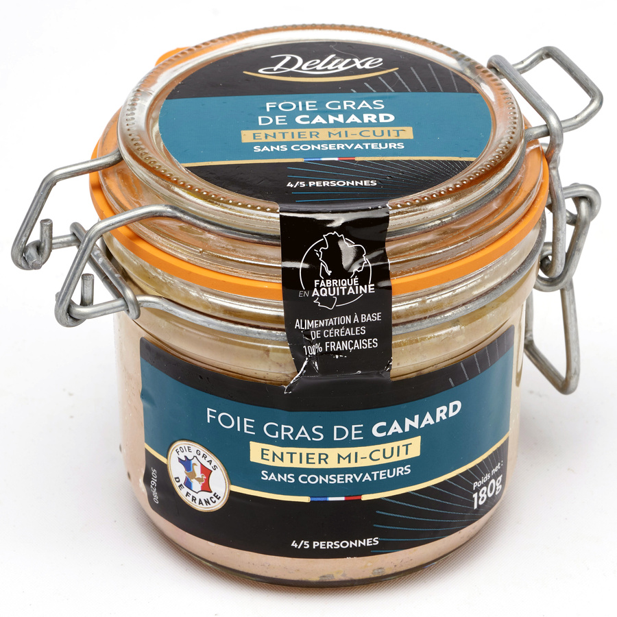 Deluxe (Lidl) Foie gras de canard entier mi cuit, sans conservateurs