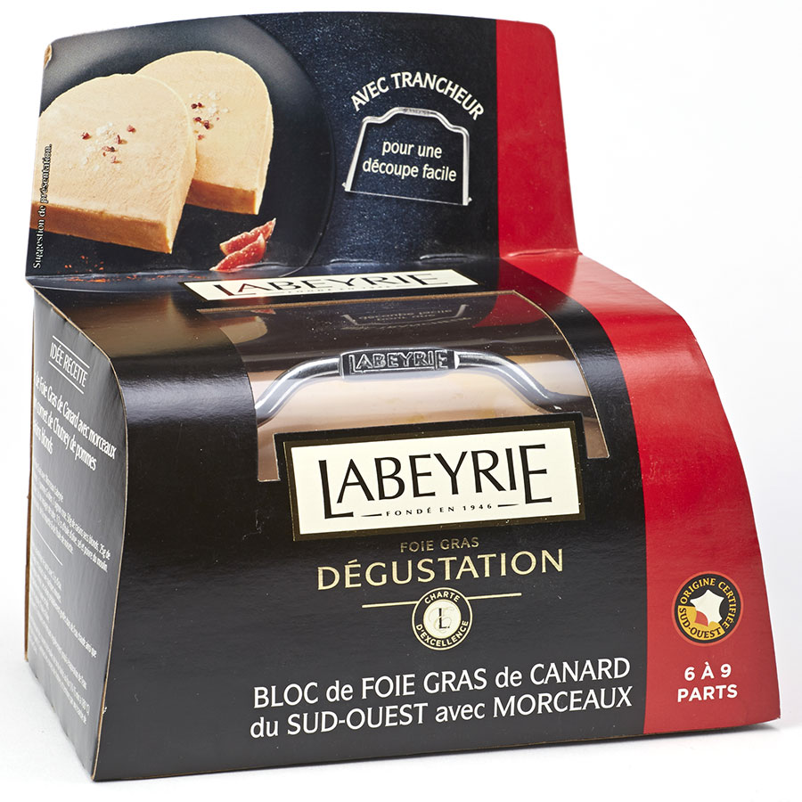 Labeyrie Dégustation, bloc de foie gras de canard du Sud-Ouest avec morceaux