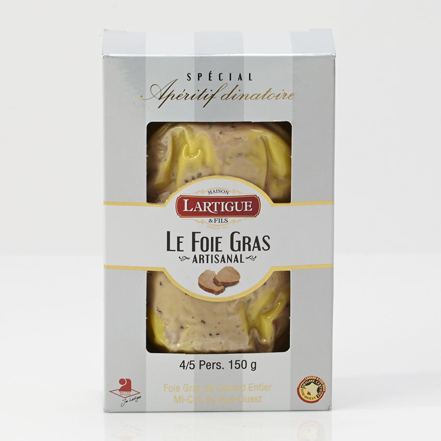Lartigue Spécial apéritif dinatoire, foie gras artisanal de canard entier mi-cuit du Sud-Ouest