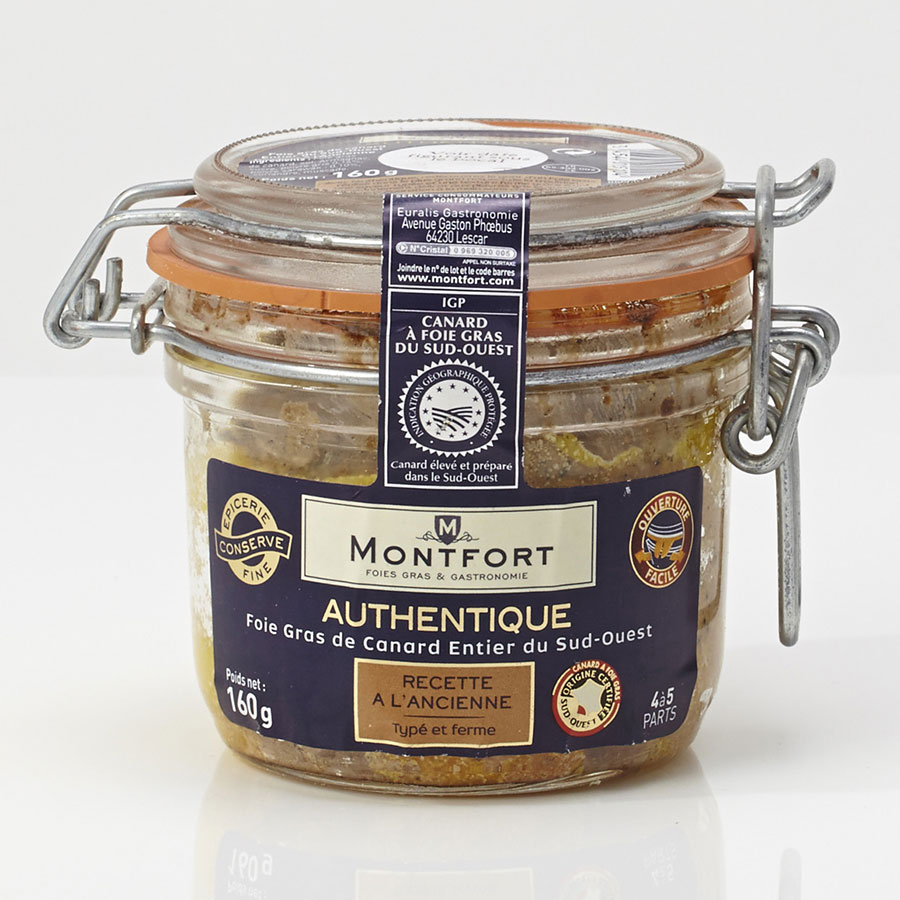 Montfort Authentique, foie gras de canard entier du Sud-Ouest, recette à l’ancienne