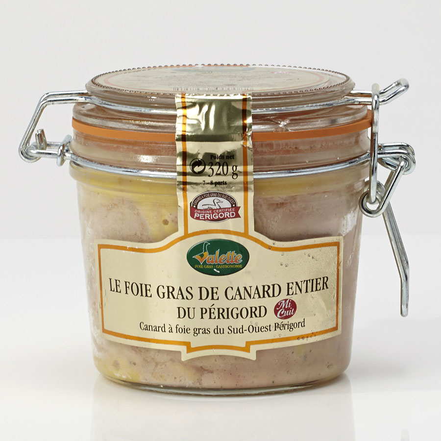 Valette Foie gras de canard entier du Périgord mi-cuit