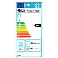 LG WS9D7673CB - Étiquette énergie