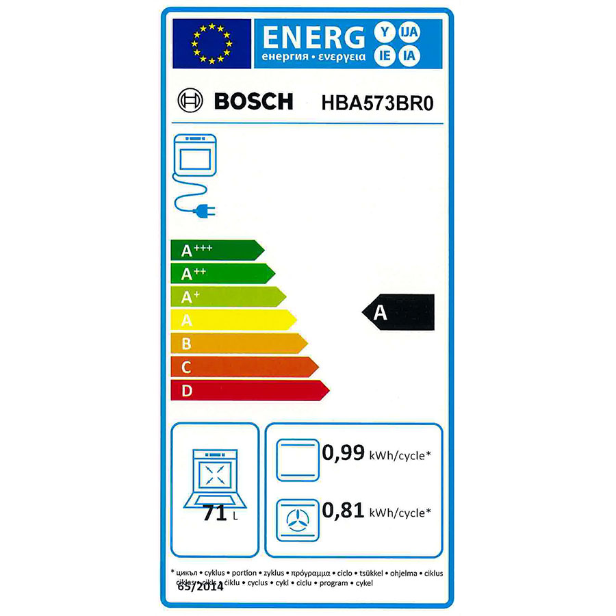 Bosch HBA573BR0(*43*) - Étiquette énergie