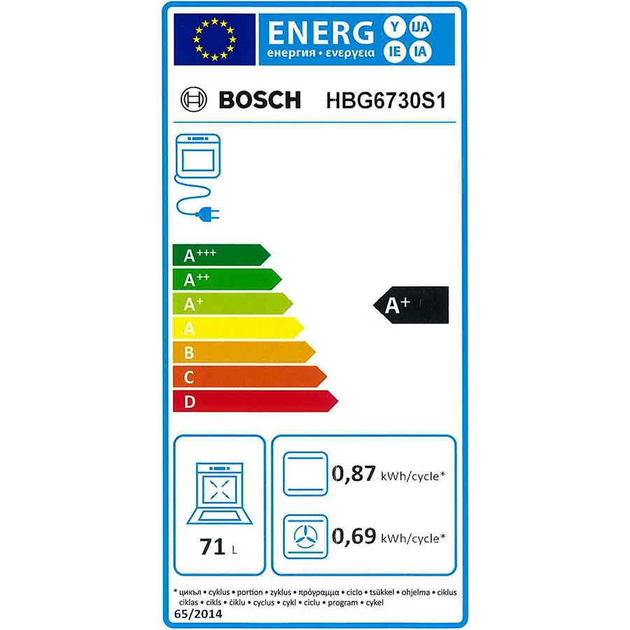 Bosch HBG6730S1(*55*) - Étiquette énergie