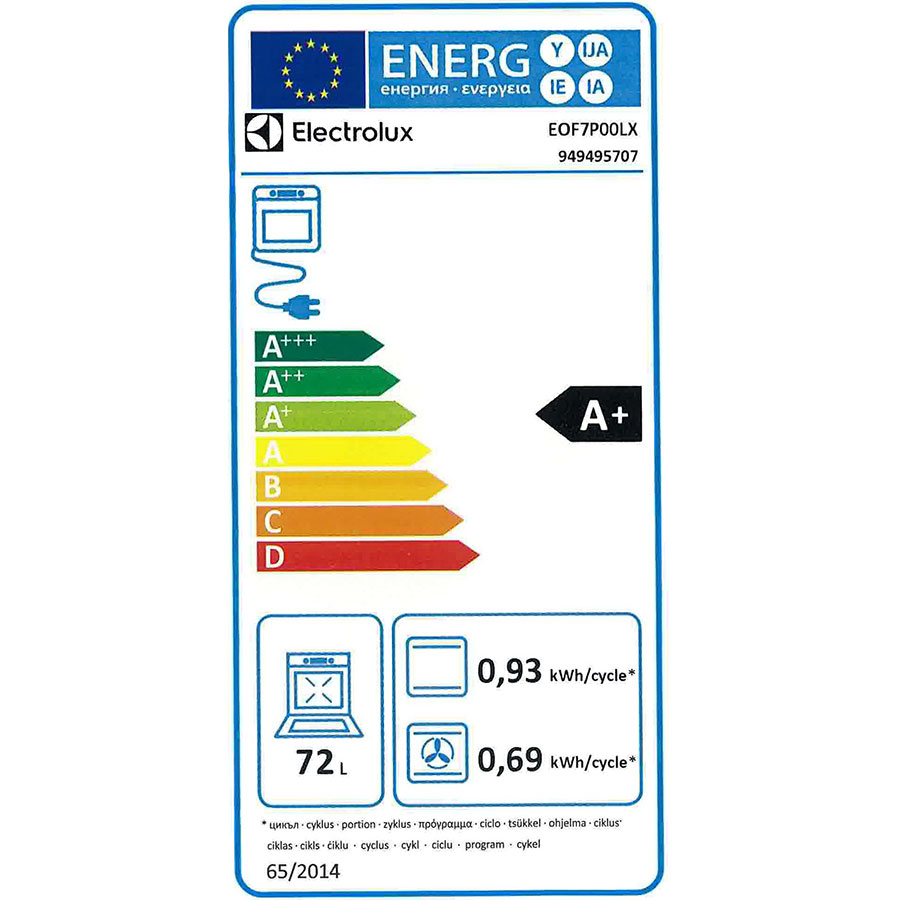 Electrolux EOF7P00LX(*64*) - Étiquette énergie