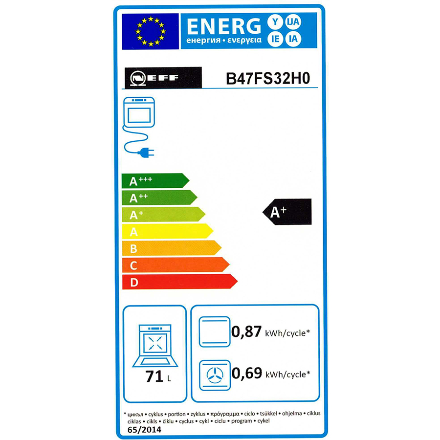 Neff B47FS32H0 - Étiquette énergie