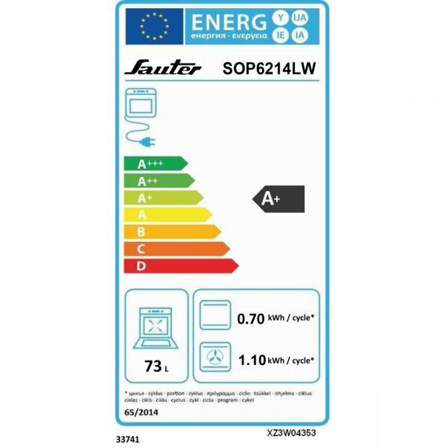 Sauter SOP6214LW - Étiquette énergie