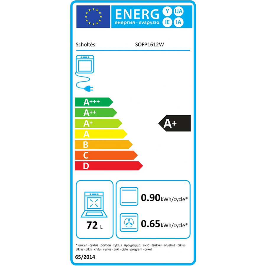 Scholtès SOFP1612W - Étiquette énergie