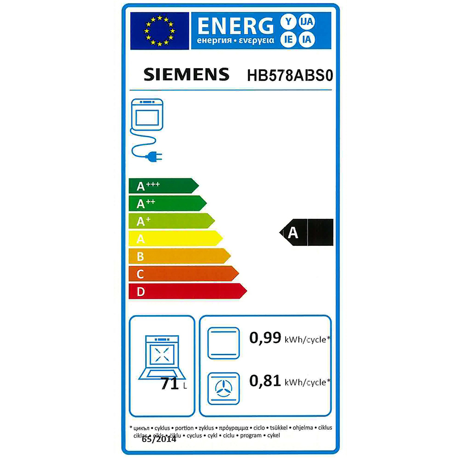 Siemens HB578ABS0 - Étiquette énergie
