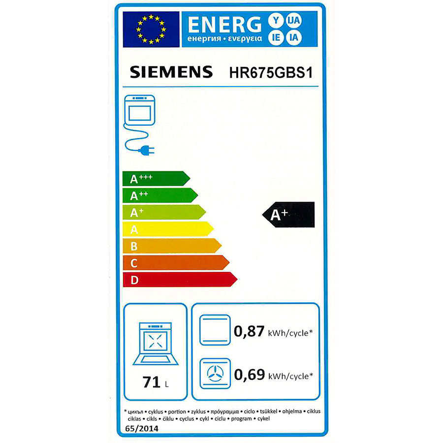 Siemens HR675GBS1 - Étiquette énergie