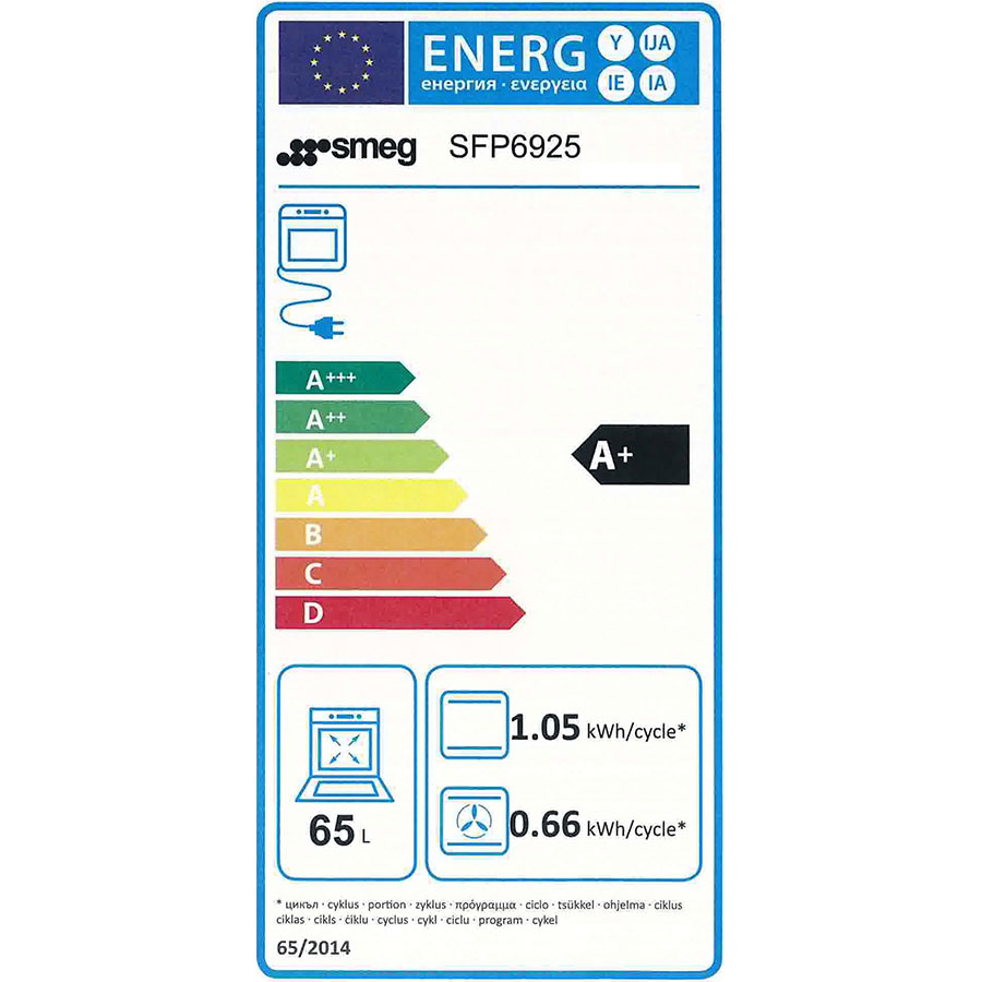 Smeg SFP6925BPZE1(*72*) - Étiquette énergie