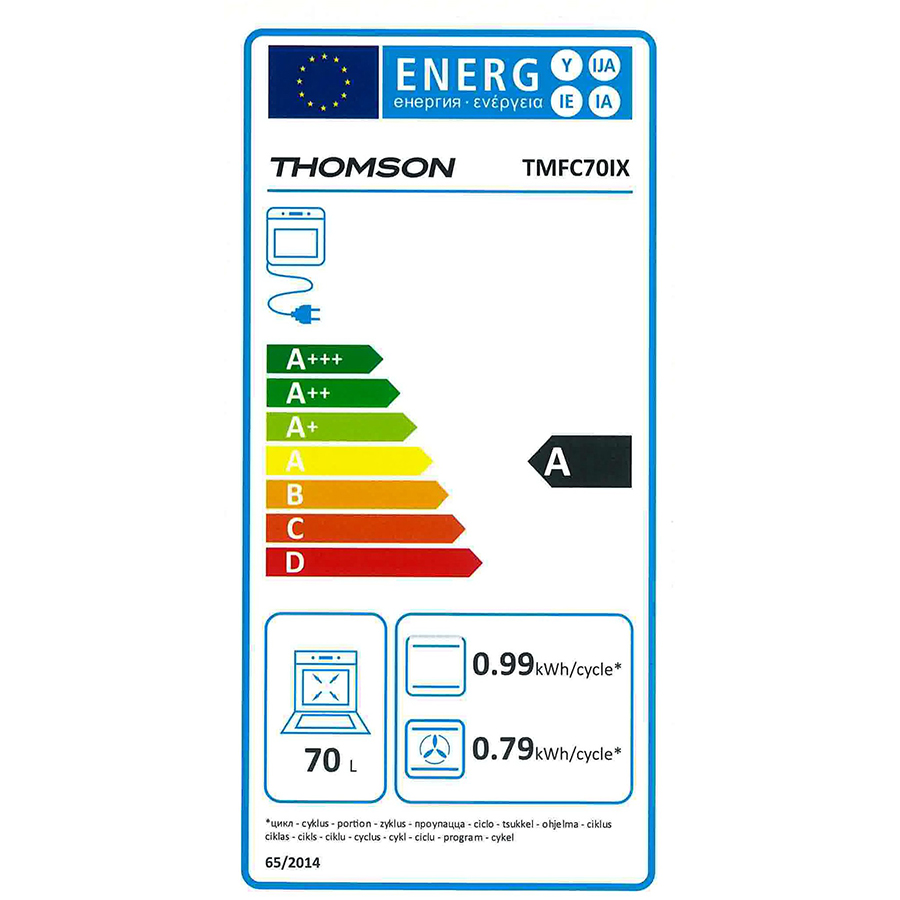 Thomson (Darty) TMFC70IX - Étiquette énergie