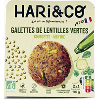 HARi&CO Galettes de lentilles vertes courgette-menthe