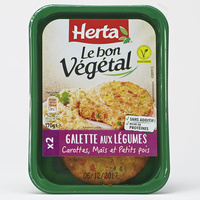Herta Le bon végétal Galette aux légumes carottes, maïs et petits pois