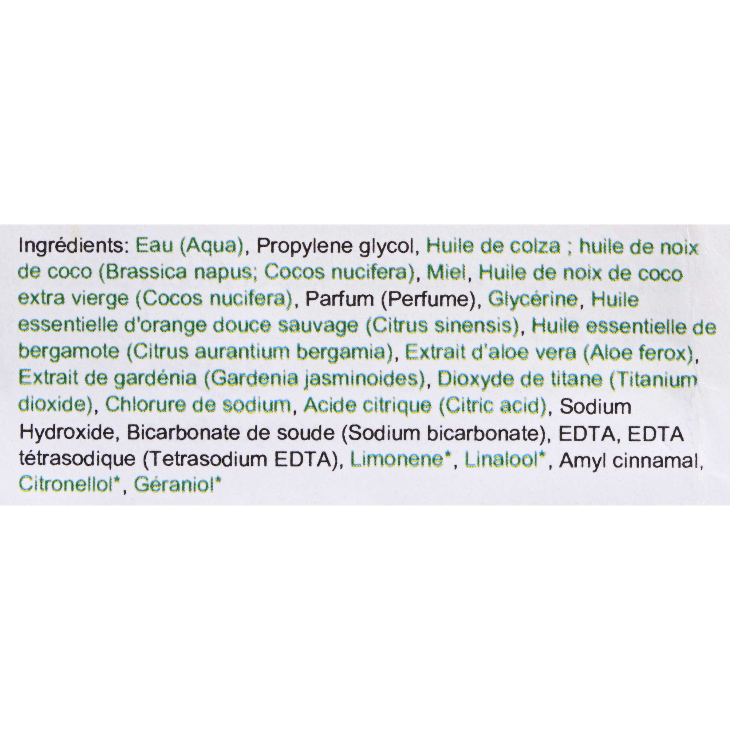 Lush Honey I washed the kids - Liste des ingrédients