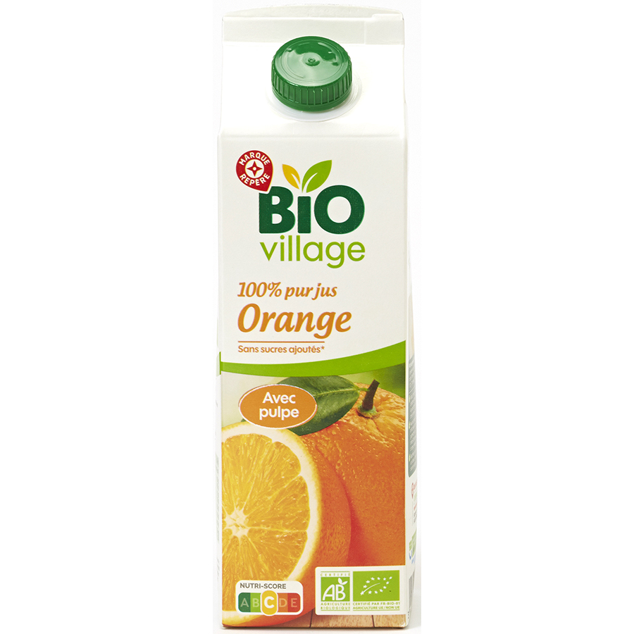 Bio village (E.Leclerc) 100 % pur jus Orange