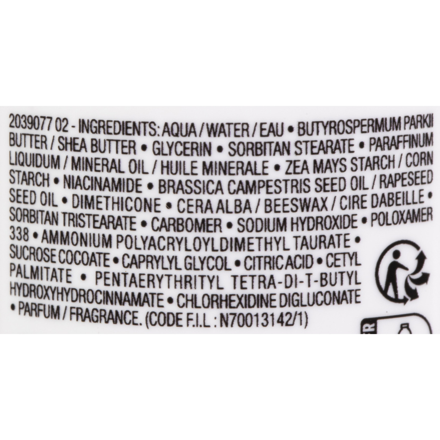 La Roche-Posay Lipikar lait relipidant corps - Liste des ingrédients