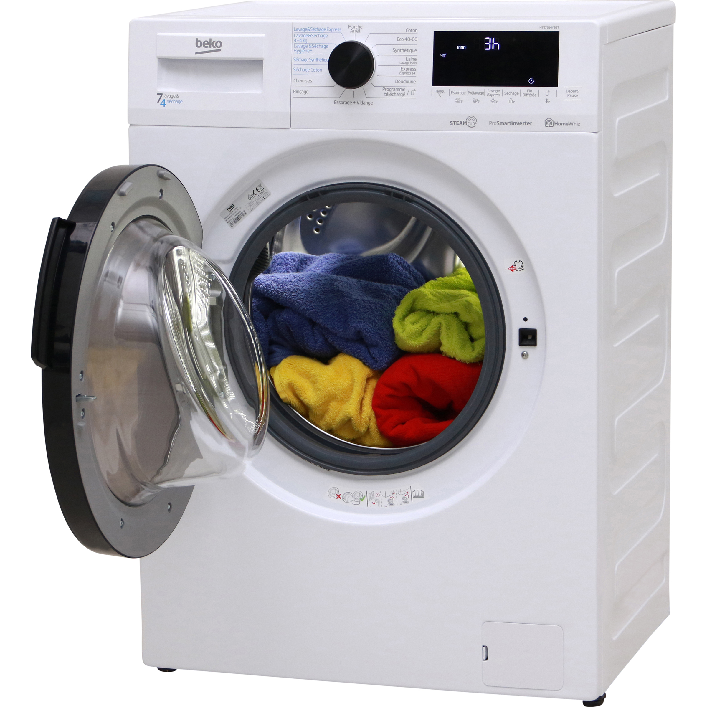 Beko HTE7614YBST - Vue porte ouverte