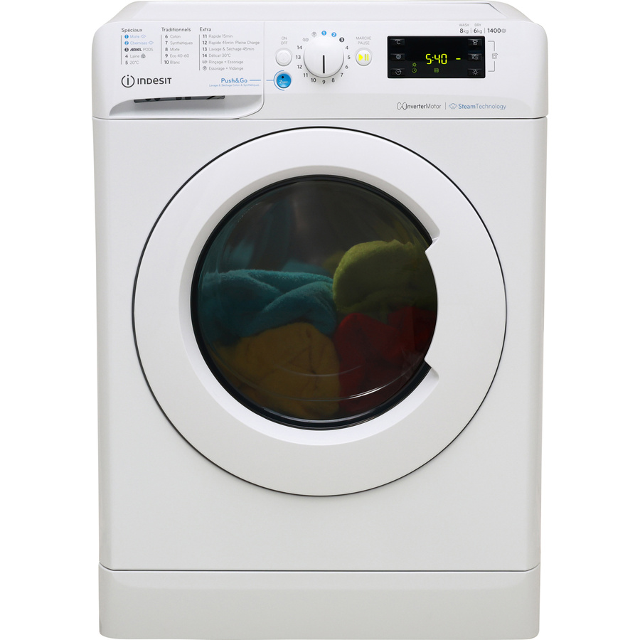 Indesit BDE86435WVFR - Vue de face
