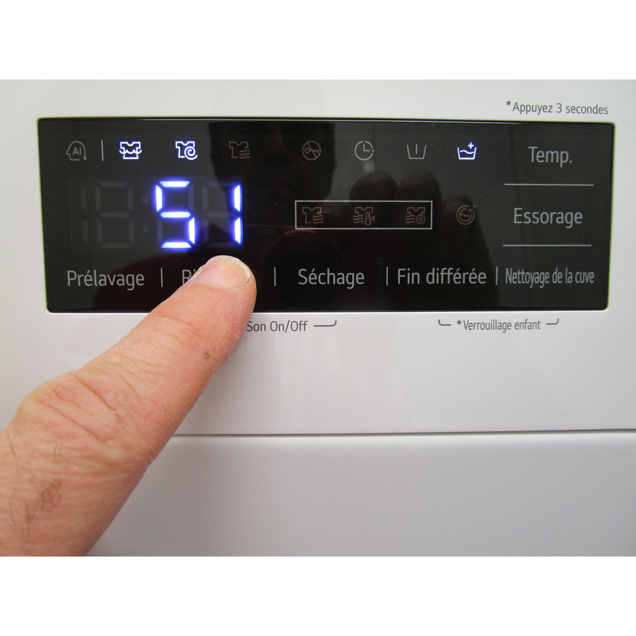 LG F164R51WRS - Afficheur et touches d'options