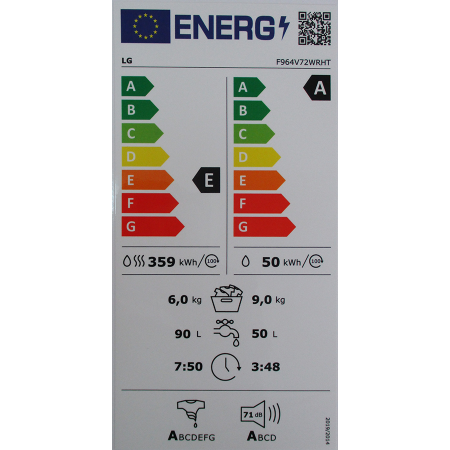 LG F964V72WRHT - Étiquette énergie