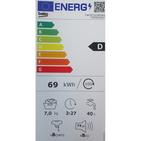Beko DWUE7222B0WS - Étiquette énergie