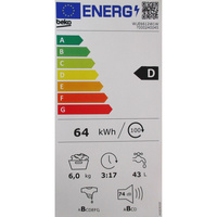 Beko WUE6612W1W - Étiquette énergie