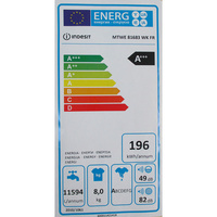 Indesit MTWE81683WKFR - Étiquette énergie