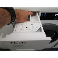 Miele WED385 WCS - Bouton de retrait du bac à produits
