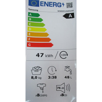 Samsung WW80FG3M05AW - Étiquette énergie