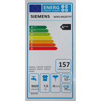 Siemens WM14N207FF - Étiquette énergie