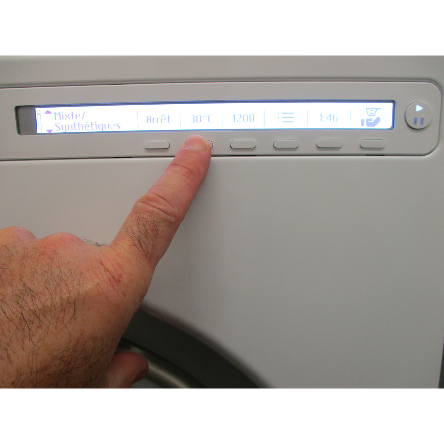 Asko W2086C.W/3 - Afficheur et touches d'options