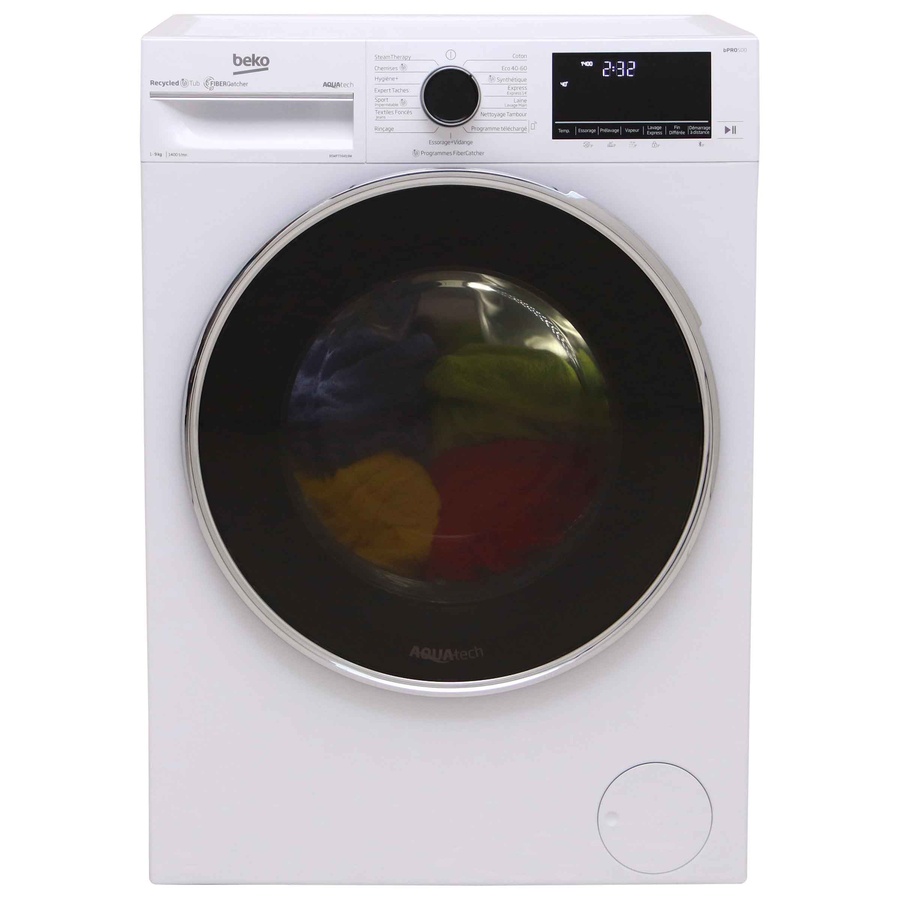 Beko B5WFT59419W FiberCatcher - Vue de face