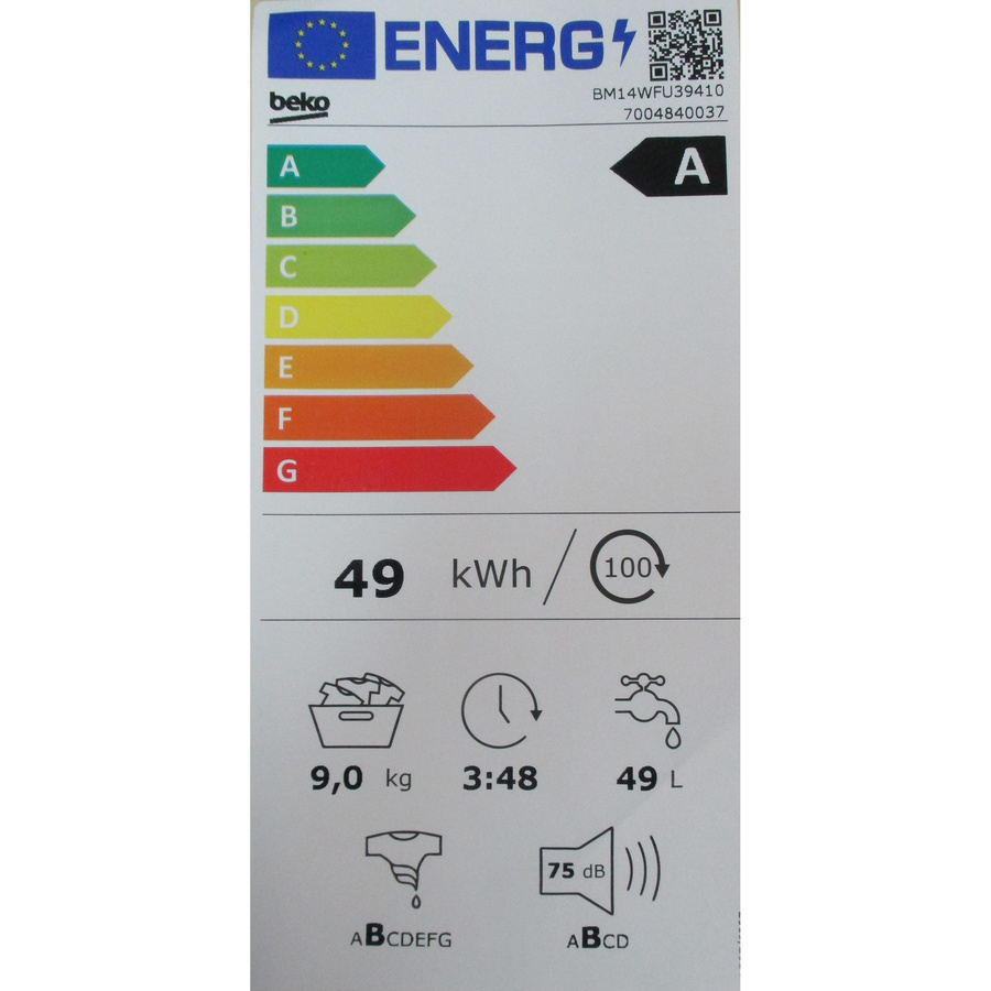 Beko BM14WFU39410 - Étiquette énergie