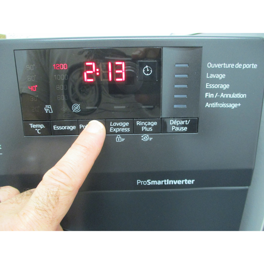 Beko WUE7212S1A - Afficheur et touches d'options