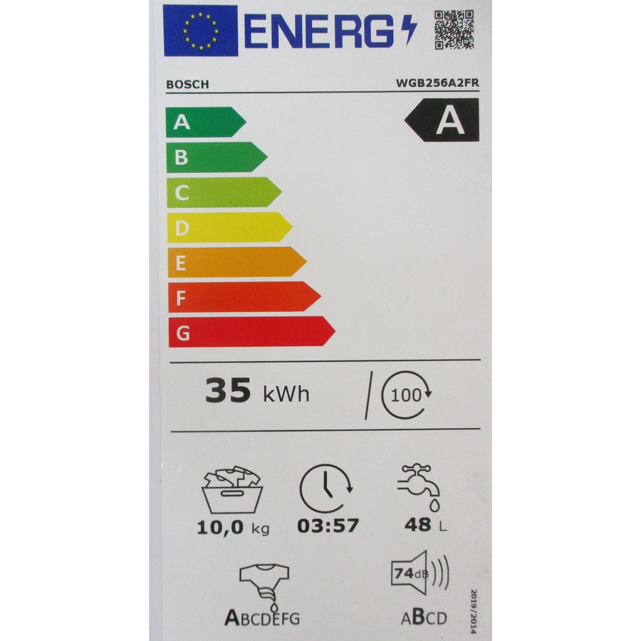 Bosch WGB256A2FR - Étiquette énergie