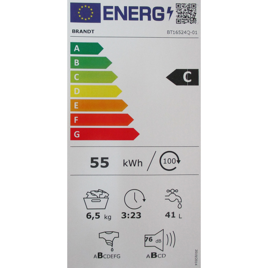 Brandt BT16524Q - Étiquette énergie