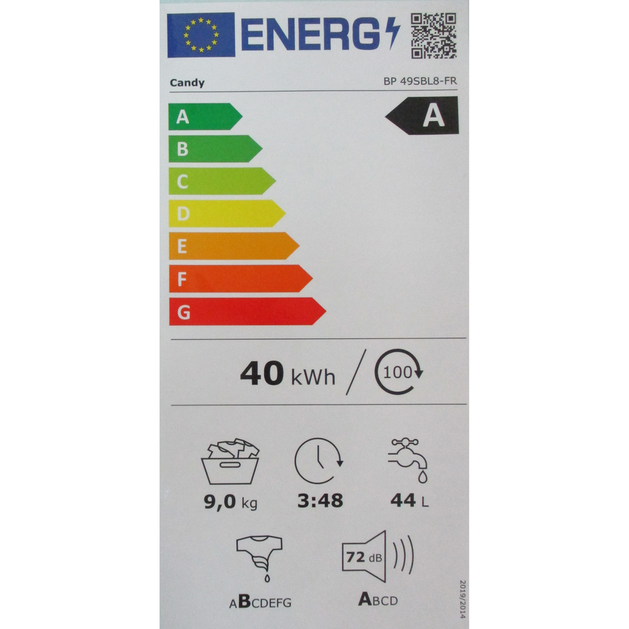 Candy BP 49SBL8-FR - Étiquette énergie