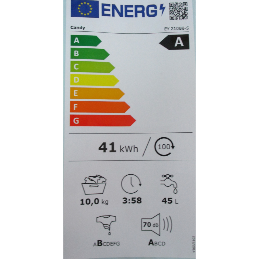 Candy EY 210B8-S - Étiquette énergie