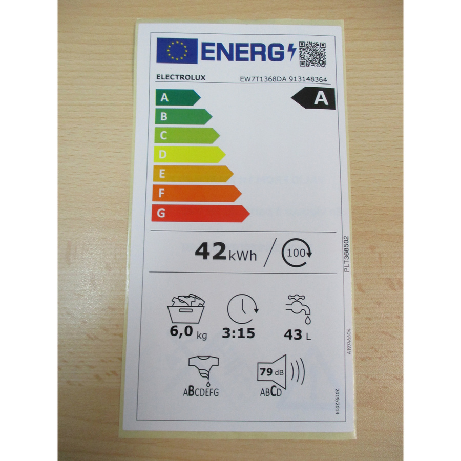 Electrolux EW7T1368DA - Étiquette énergie