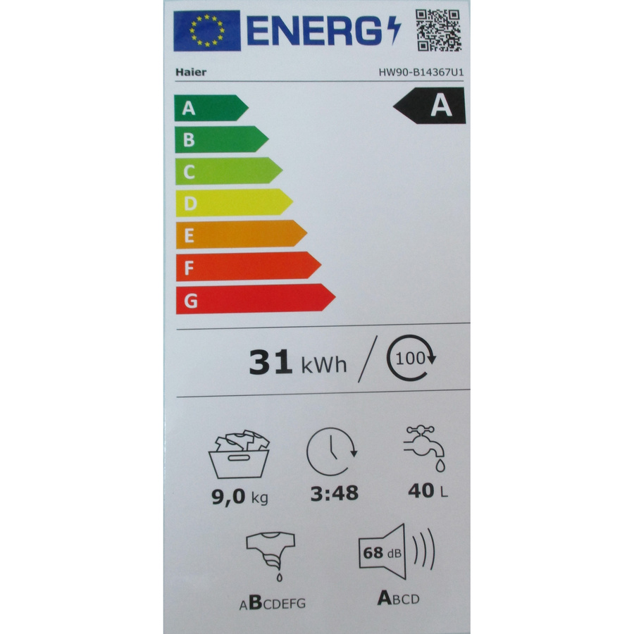 Haier HW90-B14367U1-FR - Étiquette énergie
