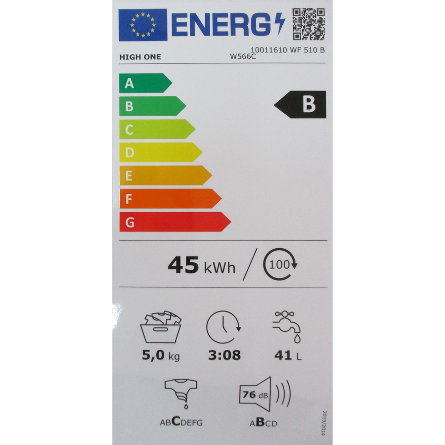 High One (Electro Dépôt) WF 510 B W566C - Étiquette énergie