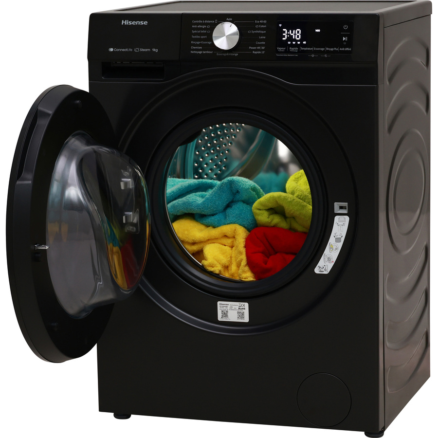 Hisense WF3S9043BB3 - Vue porte ouverte