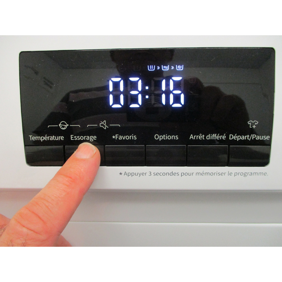 Hisense WFQE7014EVM - Afficheur et touches d'options