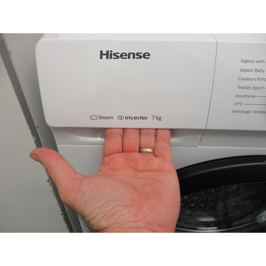 Hisense WFQE7014EVM - Ouverture du tiroir à détergents