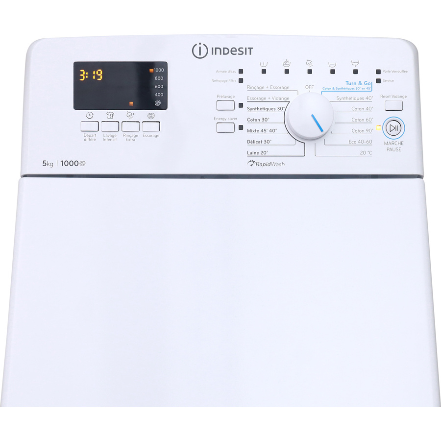 Indesit BTWS50400FR - Bandeau de commandes