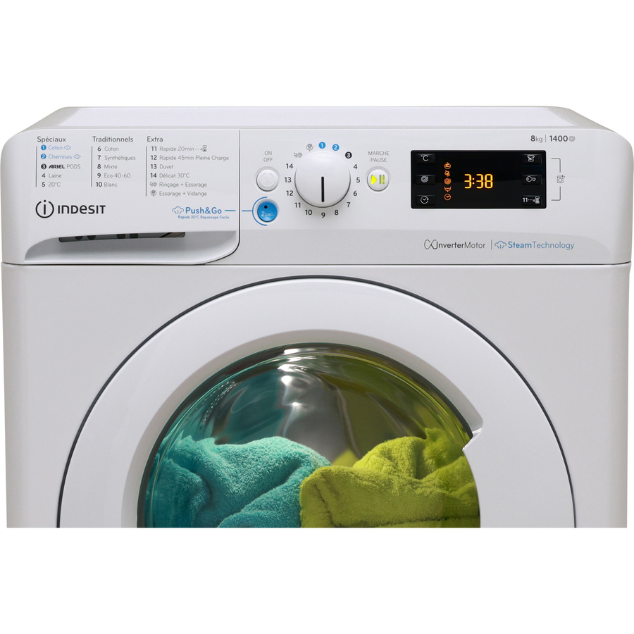 Indesit BWE81496XWVFR - Bandeau de commandes