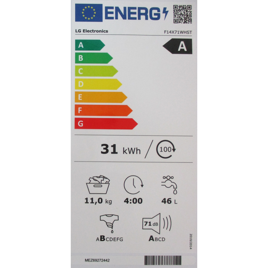 LG F14X71WHST - Étiquette énergie